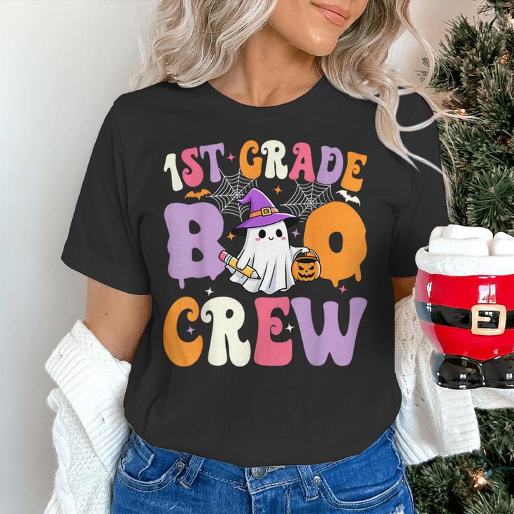 1st Grade Boo Crew Spooky First Grade Halloween Teacher Women's T-Shirt, First Grade Teacher Shirts, gift for family, gift for coworker