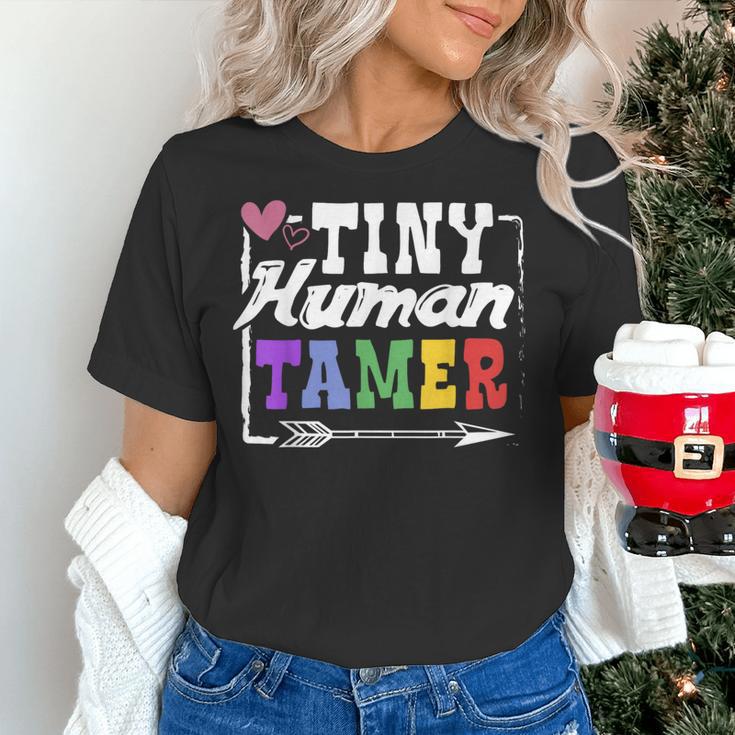4 Teachers Or Parents Tiny Human Tamer Tee T-Shirt Women's T-Shirt, gift for family, gift for coworker