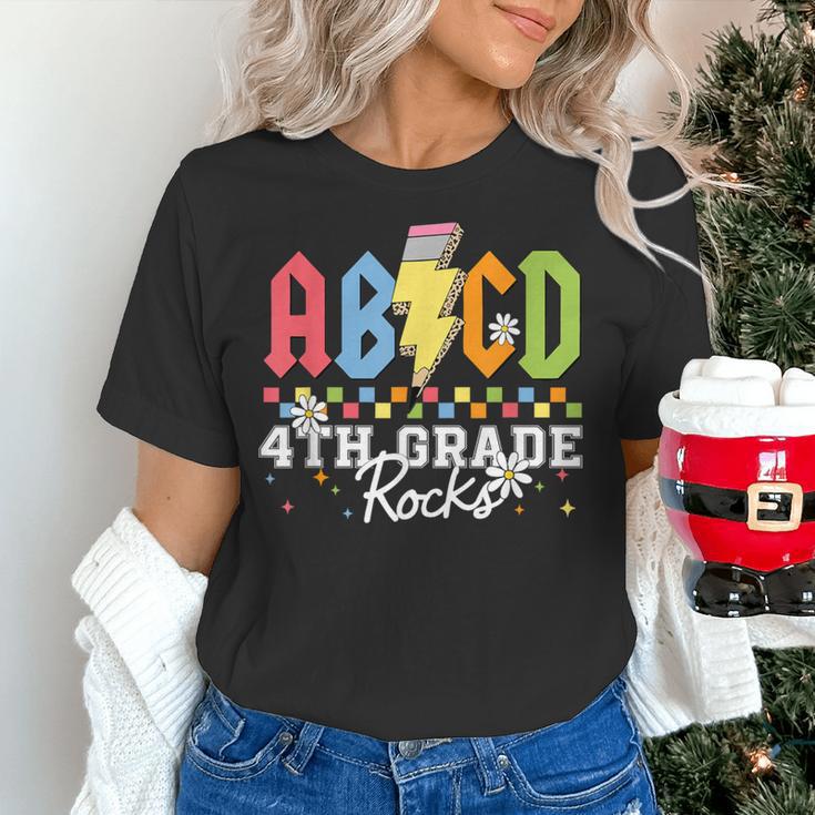4th Grade Rocks ABCD Back To School Rock Teachers Women's T-Shirt, gift for family, gift for coworker 4th Grade Rocks ABCD Back To School Rock Teachers Women's T-Shirt, gift for family, gift for coworker
