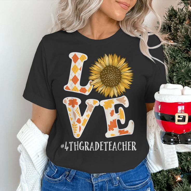 4th Grade Teacher Love Autumn Fall Sunflower Appreciation Women's T-Shirt, 4th Grade Teacher Shirts, gift for family, gift for coworker 4th Grade Teacher Love Autumn Fall Sunflower Appreciation Women's T-Shirt, 4th Grade Teacher Shirts, gift for family, gift for coworker