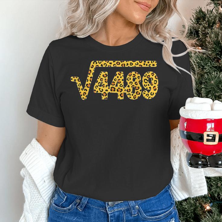 6 7 Leopard Pattern Meme Square Root 4489 Slang Math Teacher Women's T-Shirt, gift for family, gift for coworker 6 7 Leopard Pattern Meme Square Root 4489 Slang Math Teacher Women's T-Shirt, gift for family, gift for coworker