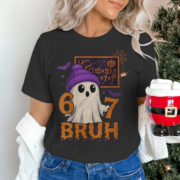 67 Teacher Halloween Ghost Six Seven Meme Math Equation Bruh Women's T-Shirt, gift for family, gift for coworker 67 Teacher Halloween Ghost Six Seven Meme Math Equation Bruh Women's T-Shirt, gift for family, gift for coworker