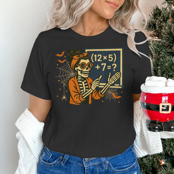 67 Teacher Halloween Skeleton Six Seven Meme Math Women's T-Shirt, gift for family, gift for coworker 67 Teacher Halloween Skeleton Six Seven Meme Math Women's T-Shirt, gift for family, gift for coworker