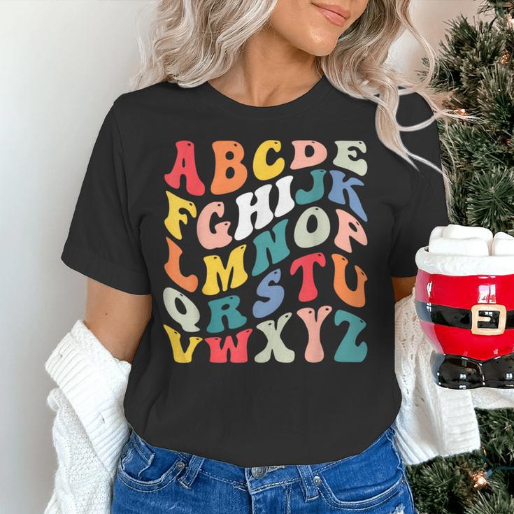 Alphabet Hi Back To School ABC Pre K Kindergarten Teacher Women's T-Shirt, gift for family, gift for coworker Alphabet Hi Back To School ABC Pre K Kindergarten Teacher Women's T-Shirt, gift for family, gift for coworker