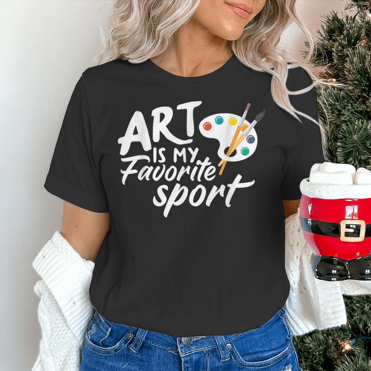 Art Is My Favorite Sport Artist Art Lover Teacher Women's T-Shirt, gift for family, gift for coworker