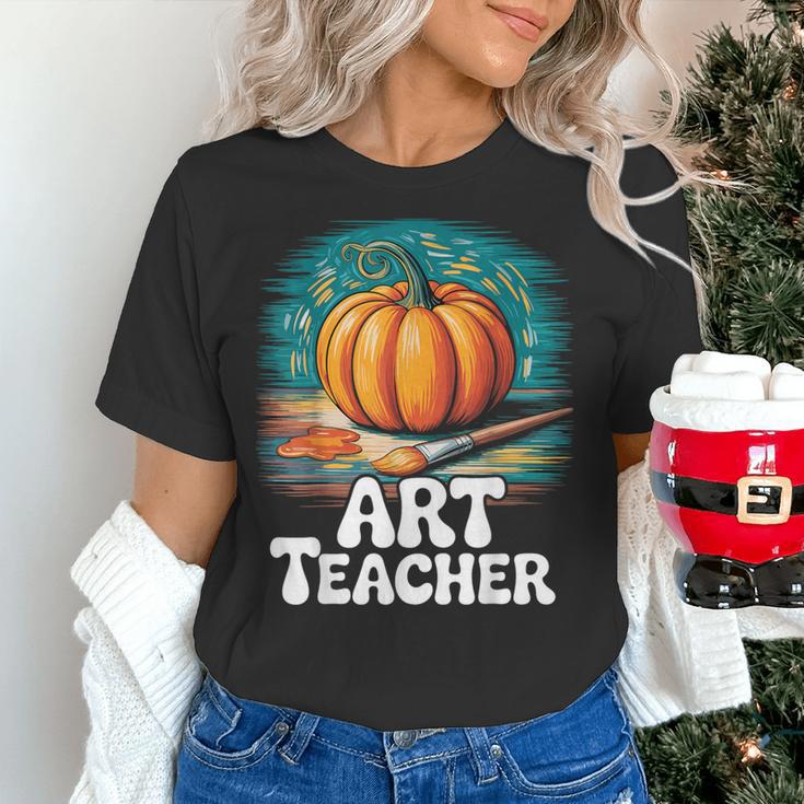 Art Teacher Pumpkin Painting Halloween Costume Women's T-Shirt, gift for family, gift for coworker