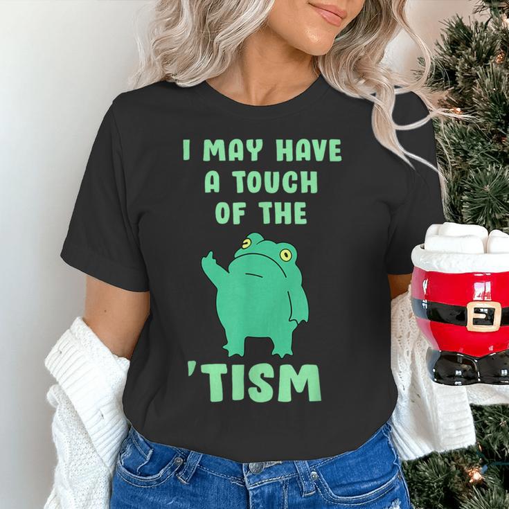 Autism Awareness Neurodiversity Teacher Frog I May Have A Touch Of The Tism Neurodivergent Small Women's T-Shirt, gift for family, gift for coworker