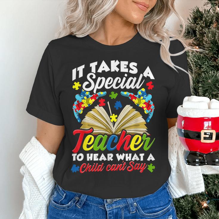 Autism Awareness Teacher Shirts It Takes A Special Teacher Women's T-Shirt, gift for family, gift for coworker Autism Awareness Teacher Shirts It Takes A Special Teacher Women's T-Shirt, gift for family, gift for coworker
