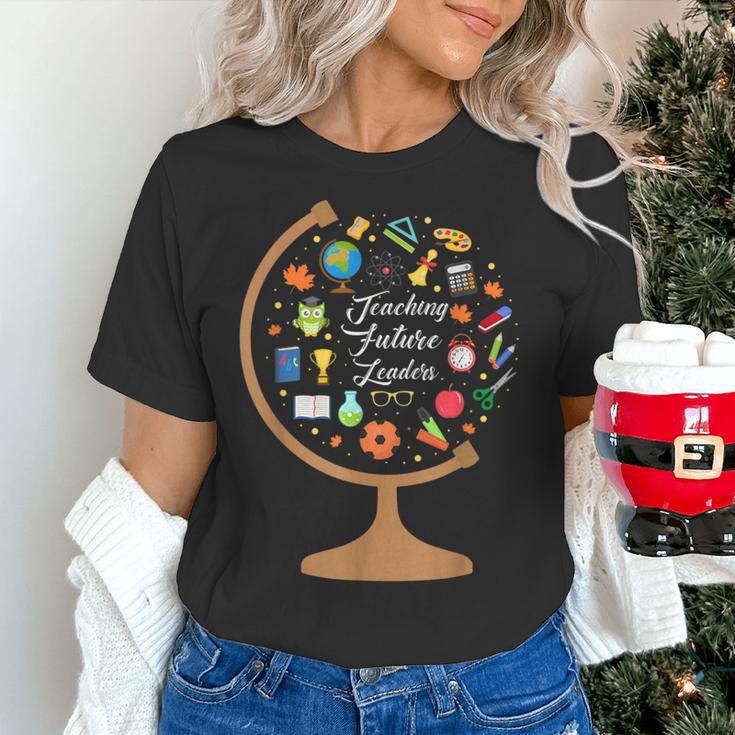 Awesome Teachers T Shirt Teaching Future Leaders Globe For Men Women Women's T-Shirt, gift for family, gift for coworker Awesome Teachers T Shirt Teaching Future Leaders Globe For Men Women Women's T-Shirt, gift for family, gift for coworker