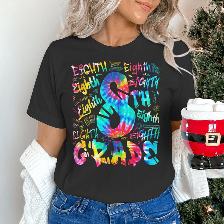 Back To School Eighth 8th Grade Tie Dye Typography Teacher Women's T-Shirt, gift for family, gift for coworker Back To School Eighth 8th Grade Tie Dye Typography Teacher Women's T-Shirt, gift for family, gift for coworker