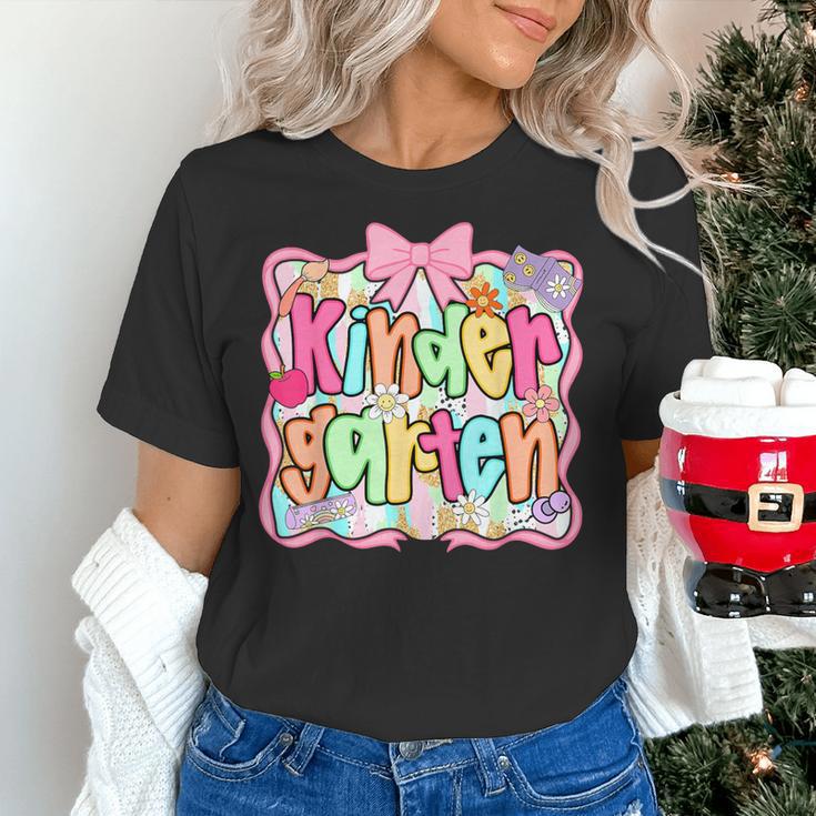 Back To School Kindergarten Preppy Teacher Girl Women's T-Shirt, gift for family, gift for coworker Back To School Kindergarten Preppy Teacher Girl Women's T-Shirt, gift for family, gift for coworker