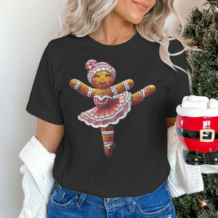 Ballet Dancer Gingerbread Christmas Dance Teacher Girl Women Women's T-Shirt, gift for family, gift for coworker