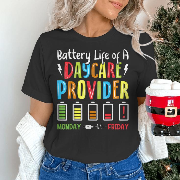 Battery Life Of Daycare Provider Childcare Teacher Women's T-Shirt, gift for family, gift for coworker Battery Life Of Daycare Provider Childcare Teacher Women's T-Shirt, gift for family, gift for coworker
