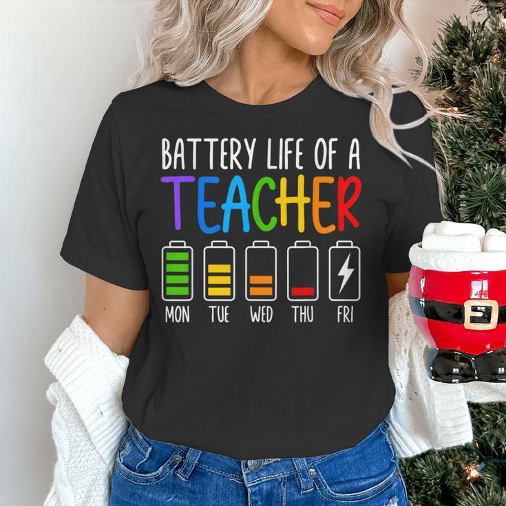 Battery Life Of A Teacher School Teacher Appreciation Women's T-Shirt, gift for family, gift for coworker Battery Life Of A Teacher School Teacher Appreciation Women's T-Shirt, gift for family, gift for coworker