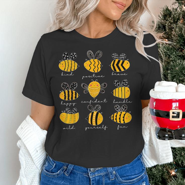 Bee Kind Positive Brave Happy Confident Humble Teacher Women's T-Shirt, gift for family, gift for coworker Bee Kind Positive Brave Happy Confident Humble Teacher Women's T-Shirt, gift for family, gift for coworker