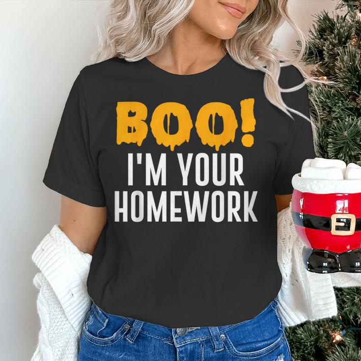 Boo I'm Your Homework Halloween Teacher Costume Women's T-Shirt, gift for family, gift for coworker Boo I'm Your Homework Halloween Teacher Costume Women's T-Shirt, gift for family, gift for coworker