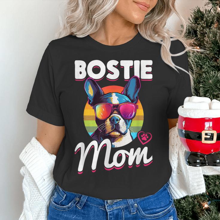 Boston Terrier Bostie Dog Breed Pet Bostie Mom Women's T-Shirt, Boston Terrier Mom Shirts, gift for family, gift for coworker