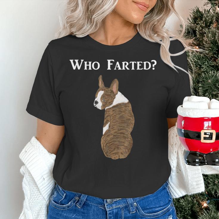 Boston Terrier Who Farted Women's T-Shirt, gift for family, gift for coworker