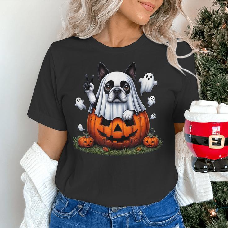 Boston Terrier Ghost Boo Halloween Kids Women's T-Shirt, Boston Terrier Halloween Shirts, Boston Terrier Ghost Shirts, gift for family, gift for coworker