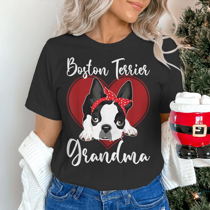 Boston Terrier Grandma Dog Owner Boston Terrier For Men Women Women's T-Shirt, gift for family, gift for coworker