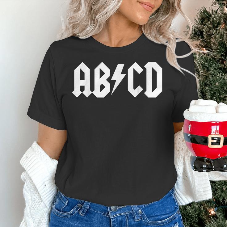 Boys Girls Teachers ABCD Rock Graphic Back To School Women's T-Shirt, gift for family, gift for coworker