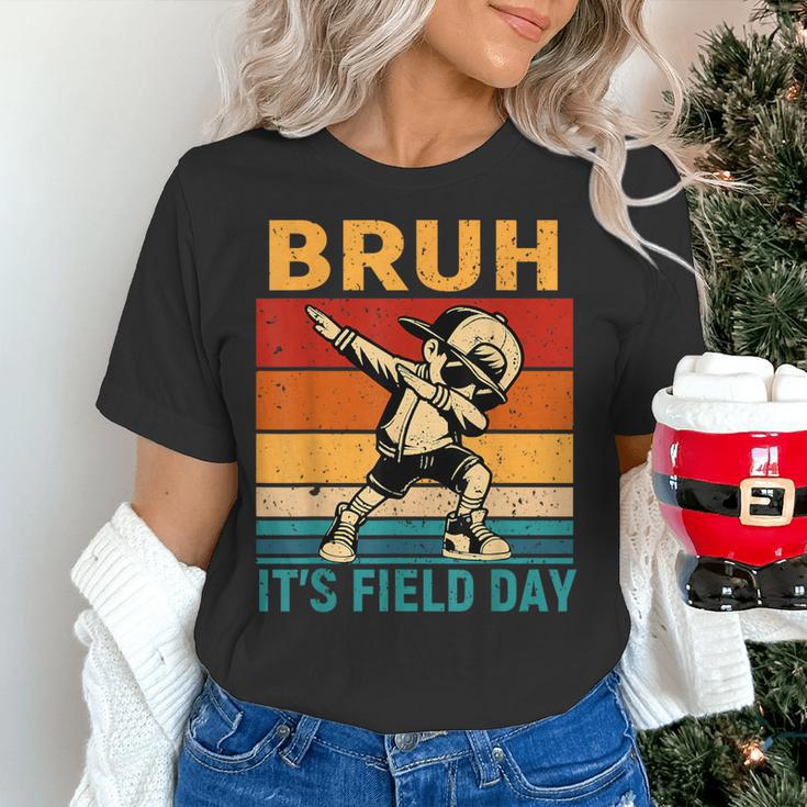 Bruh It's Field Day Teacher Happy Field Day Dabbing Boy Women's T-Shirt, gift for family, gift for coworker