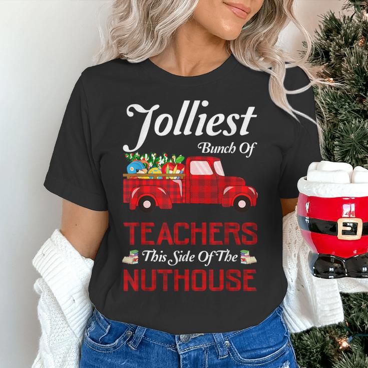 Bunch Of Teachers This Side Of The Nuthouse Xmas Women's T-Shirt, gift for family, gift for coworker Bunch Of Teachers This Side Of The Nuthouse Xmas Women's T-Shirt, gift for family, gift for coworker