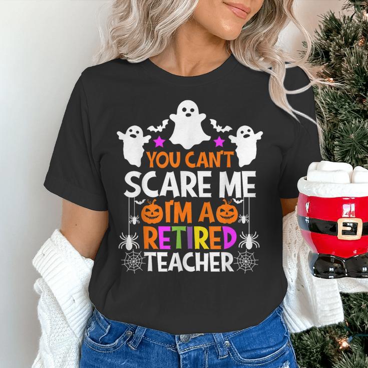 You Can't Scare Me I'm A Retired Teacher Shirt Halloween Women's T-Shirt, gift for family, gift for coworker