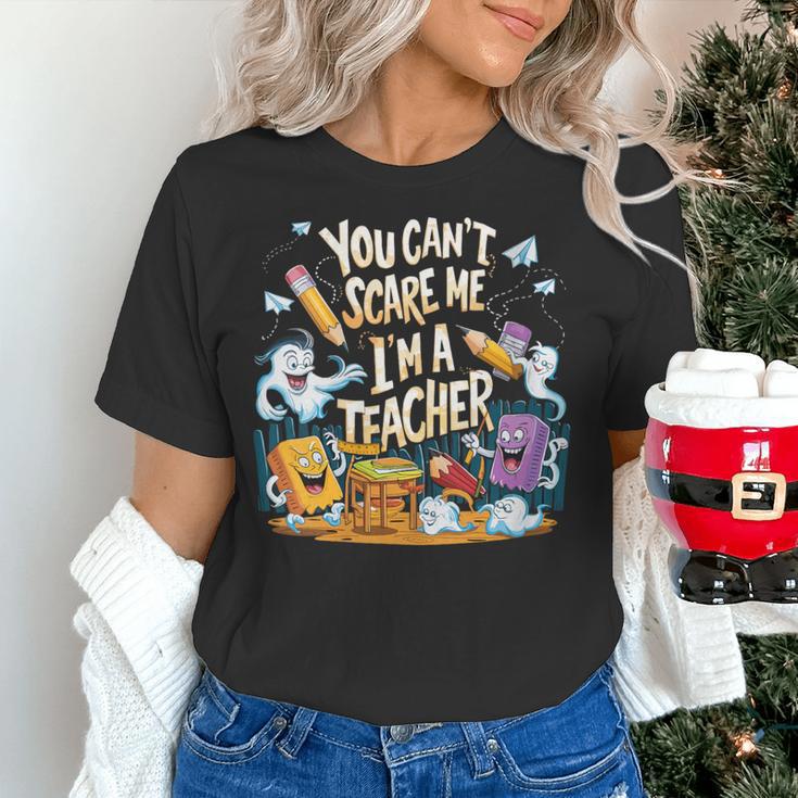 You Can't Scare Me I'm A Teacher Cool Math Teacher Halloween Women's T-Shirt, gift for family, gift for coworker