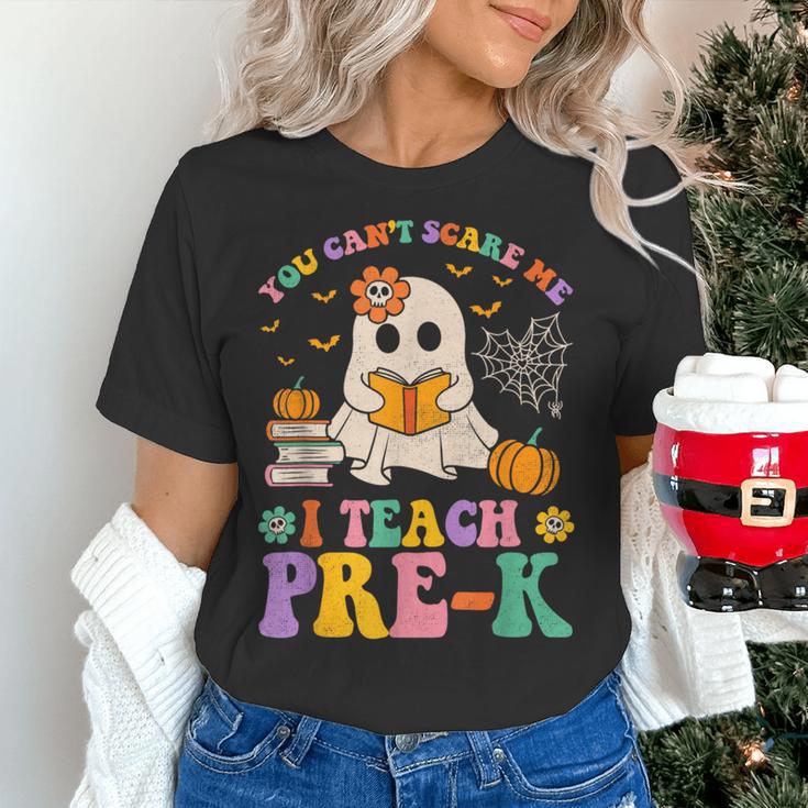 You Can't Scare Me I Teach Pre-k Teacher Halloween Ghost Men Women Kids Women's T-Shirt, gift for family, gift for coworker