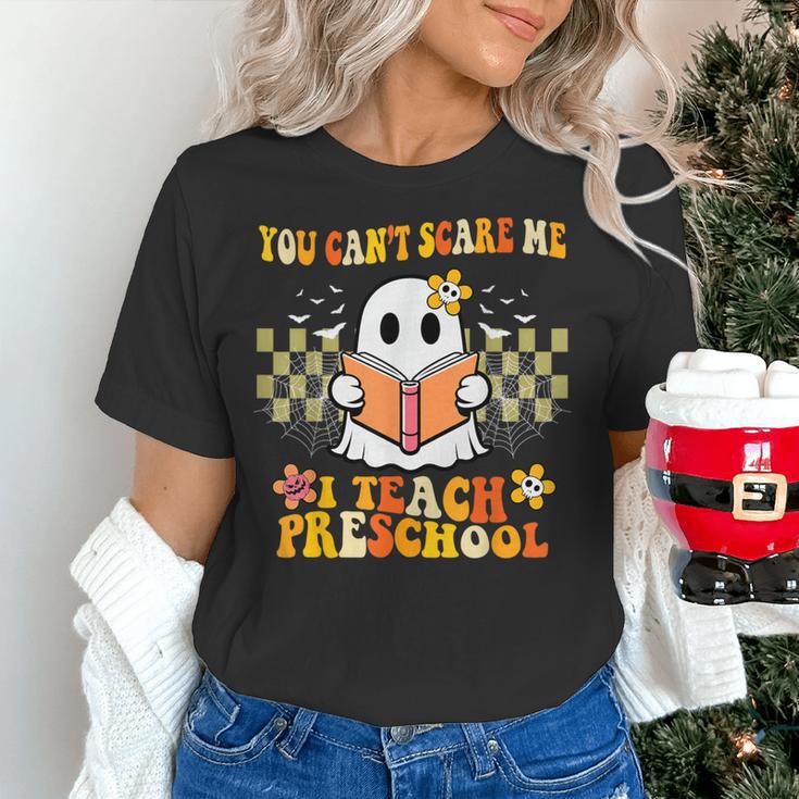 You Can't Scare Me I Teach Preschool Ghost Halloween Teacher Women's T-Shirt, gift for family, gift for coworker You Can't Scare Me I Teach Preschool Ghost Halloween Teacher Women's T-Shirt, gift for family, gift for coworker