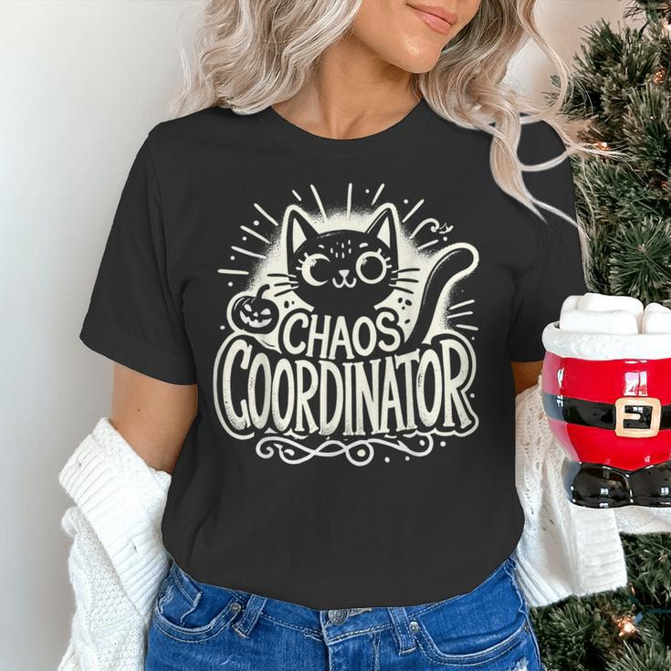 Cat Chaos Coordinator For Women Mom Halloween Teacher Women's T-Shirt, gift for family, gift for coworker Cat Chaos Coordinator For Women Mom Halloween Teacher Women's T-Shirt, gift for family, gift for coworker