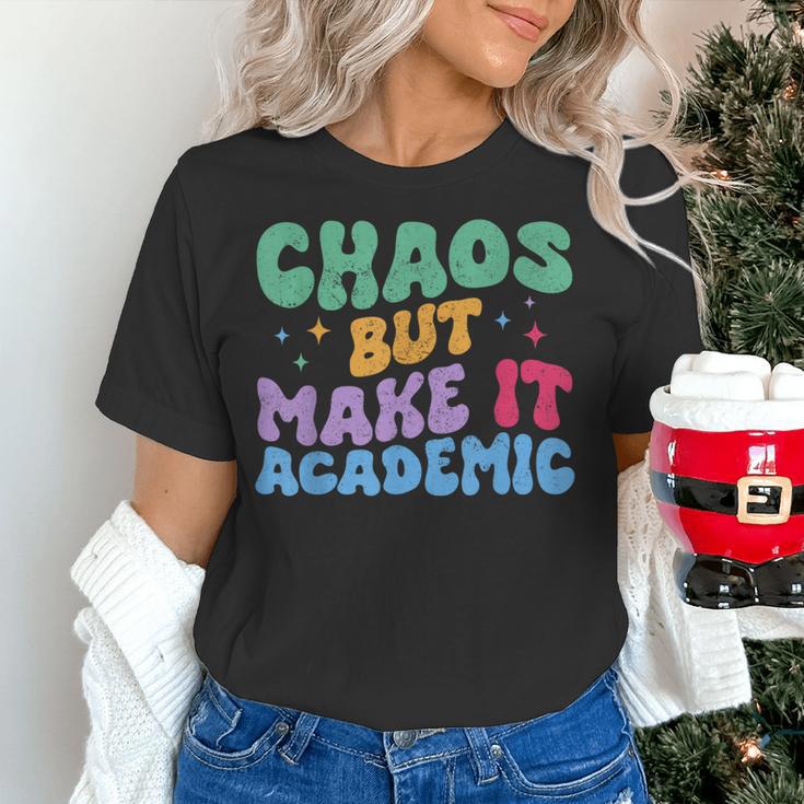 Chaos But Make It Academic Teacher Back To School Women's T-Shirt, gift for family, gift for coworker Chaos But Make It Academic Teacher Back To School Women's T-Shirt, gift for family, gift for coworker