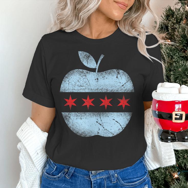 Chicago Flag Teacher School Cute Women's T-Shirt, gift for family, gift for coworker Chicago Flag Teacher School Cute Women's T-Shirt, gift for family, gift for coworker