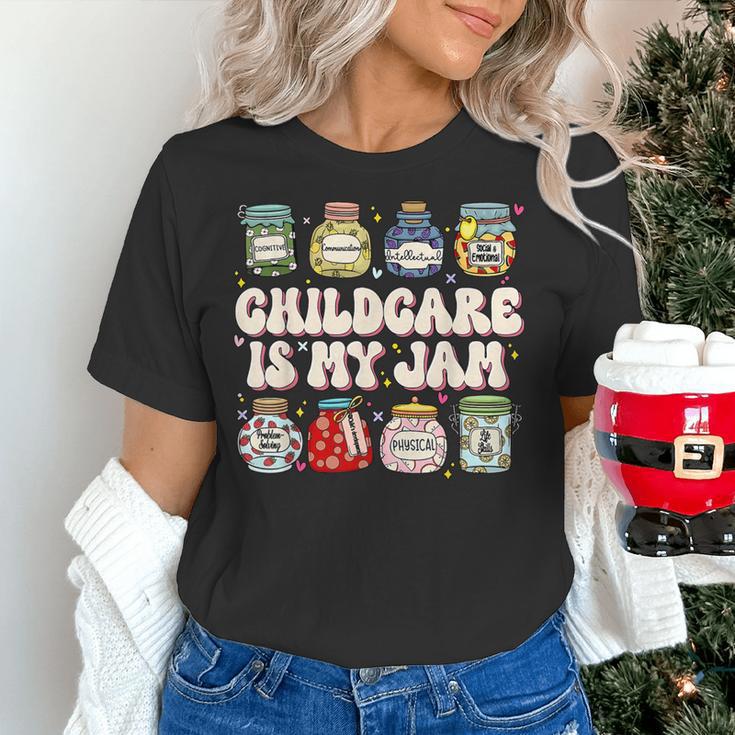 Childcare Is My Jam Child Care Teacher School Psychologist Women's T-Shirt, gift for family, gift for coworker
