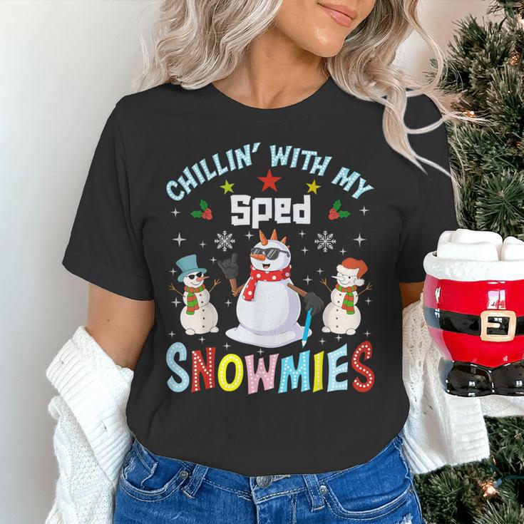 Chillin With My Sped Snowmies Teacher Student Christmas Women's T-Shirt, gift for family, gift for coworker Chillin With My Sped Snowmies Teacher Student Christmas Women's T-Shirt, gift for family, gift for coworker