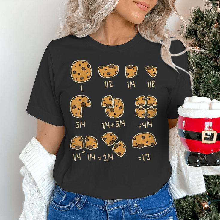 Chocolate Cookie Quick Math Fraction Math Teachers For Men Women Girls Kids Women's T-Shirt, gift for family, gift for coworker