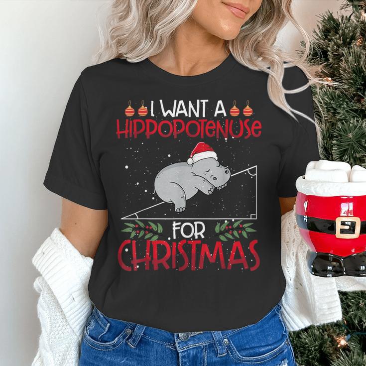Christmas Math Teacher Hypotenuse Math Hippotenuse Men Women Women's T-Shirt, gift for family, gift for coworker
