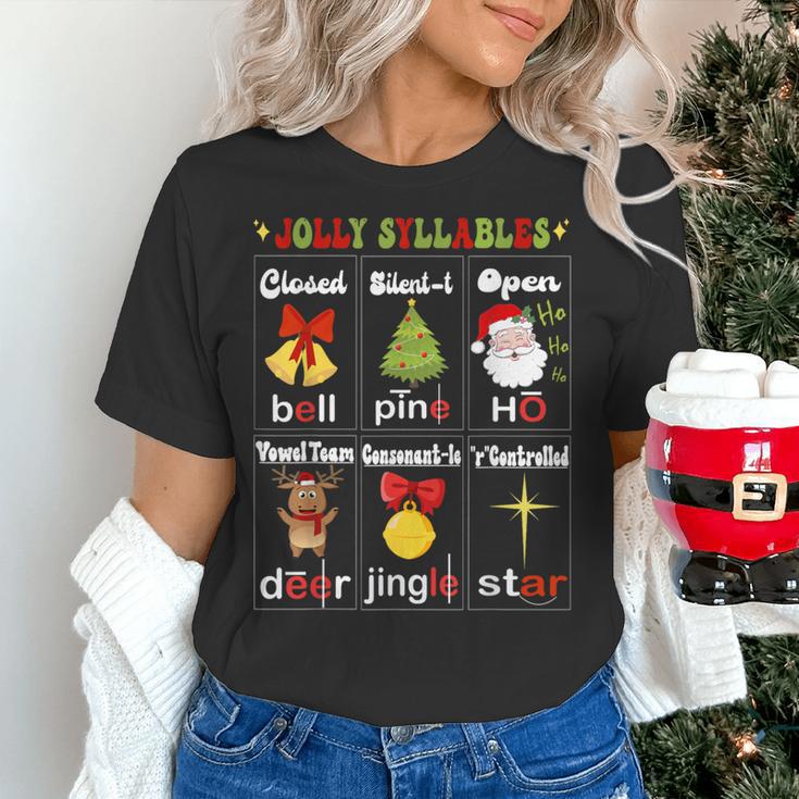 Christmas Reading Teacher Syllable Types Reading Teacher Women's T-Shirt, gift for family, gift for coworker Christmas Reading Teacher Syllable Types Reading Teacher Women's T-Shirt, gift for family, gift for coworker