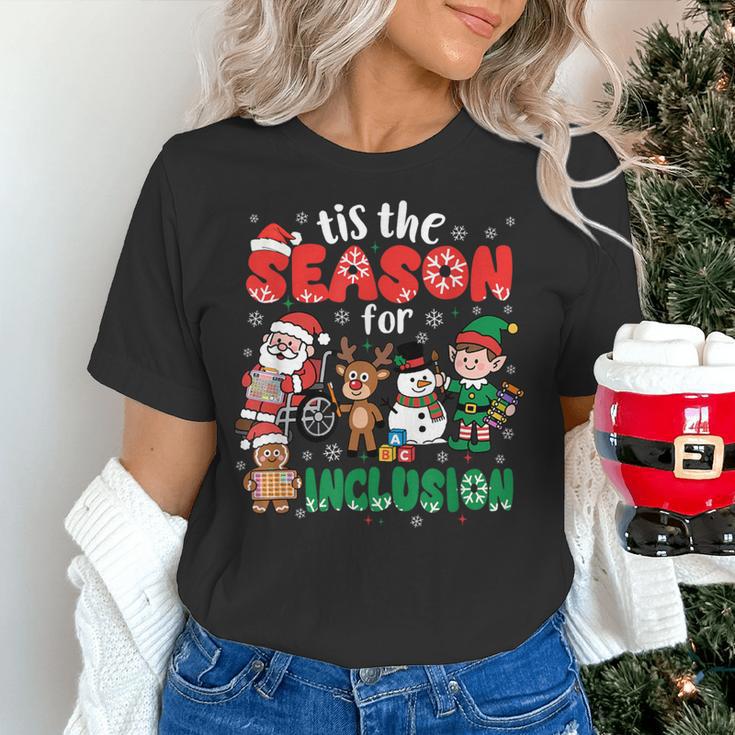Christmas Sped Teacher Tis The Season For Inclusion Women Women's T-Shirt, gift for family, gift for coworker