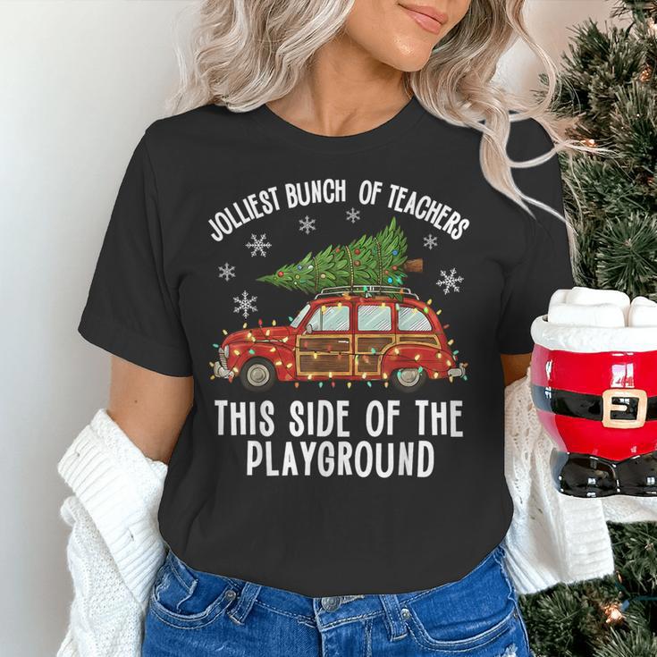 Christmas Teacher Squad Festive Car Tree Lights Xmas Women's T-Shirt, gift for family, gift for coworker Christmas Teacher Squad Festive Car Tree Lights Xmas Women's T-Shirt, gift for family, gift for coworker