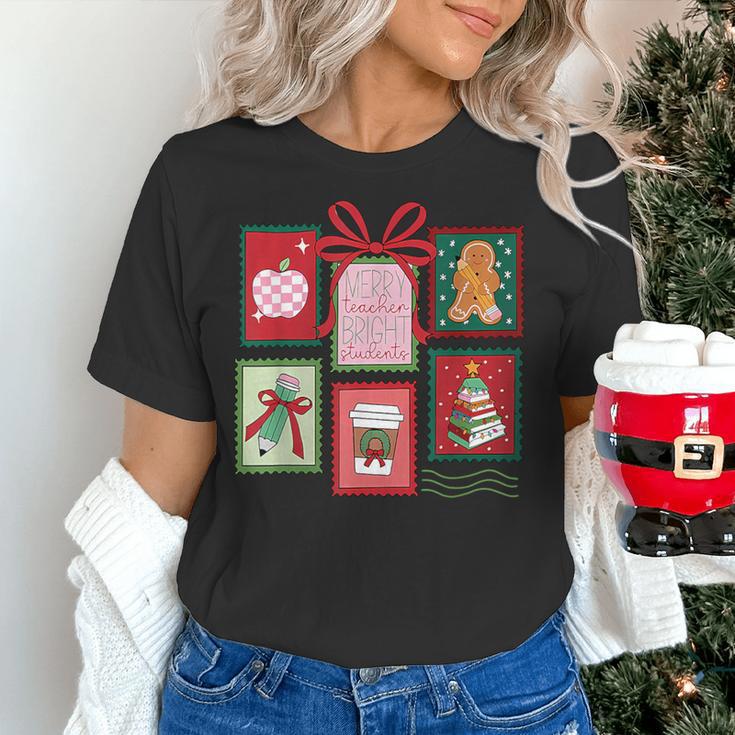 Christmas Teacher Stamps Women's T-Shirt, gift for family, gift for coworker Christmas Teacher Stamps Women's T-Shirt, gift for family, gift for coworker