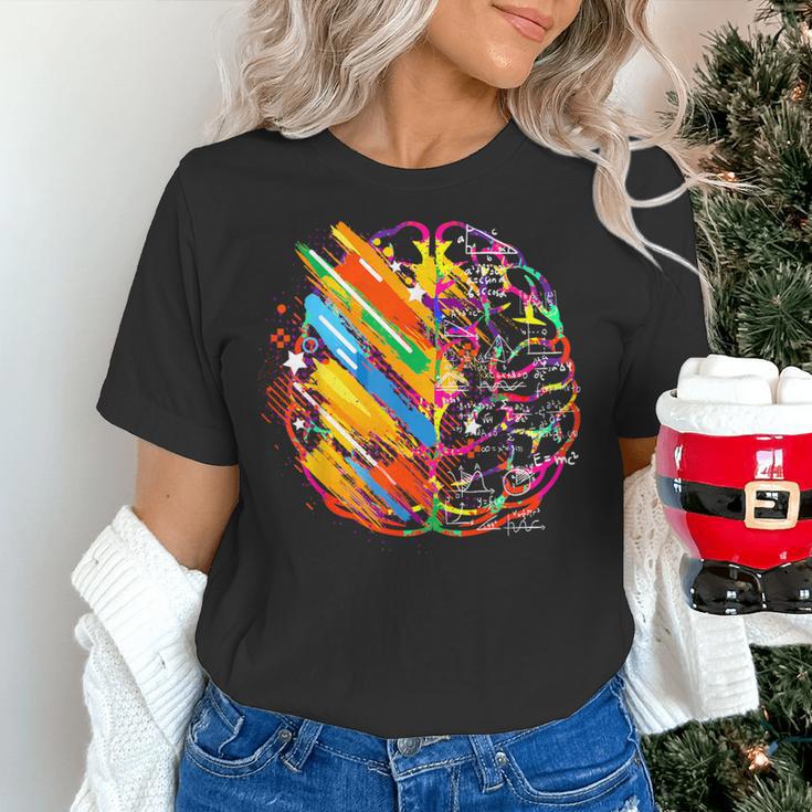 Colorful Brain Art Teacher Artist Painter Student Women's T-Shirt, gift for family, gift for coworker Colorful Brain Art Teacher Artist Painter Student Women's T-Shirt, gift for family, gift for coworker