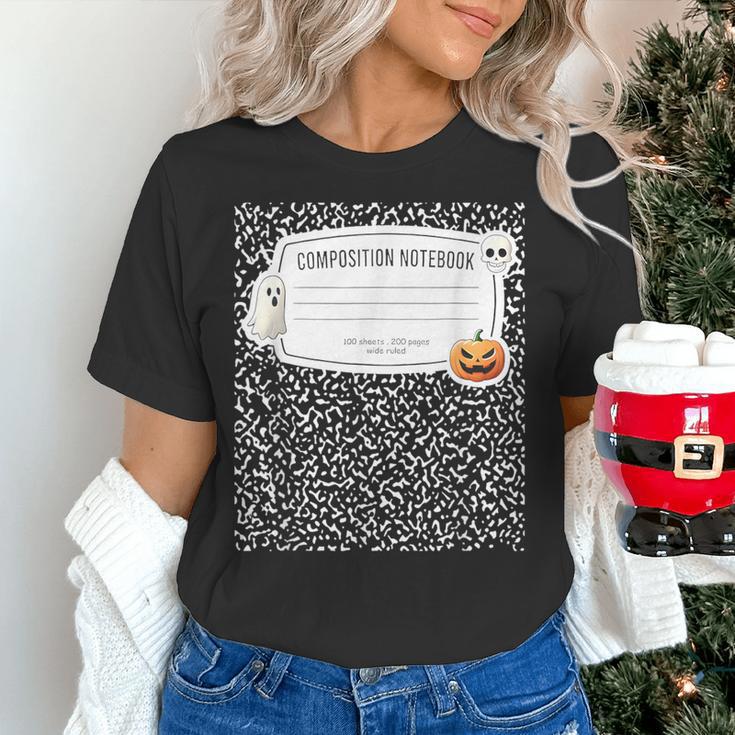 Composition Notebook Costume Adult Halloween For Teacher Women's T-Shirt, gift for family, gift for coworker
