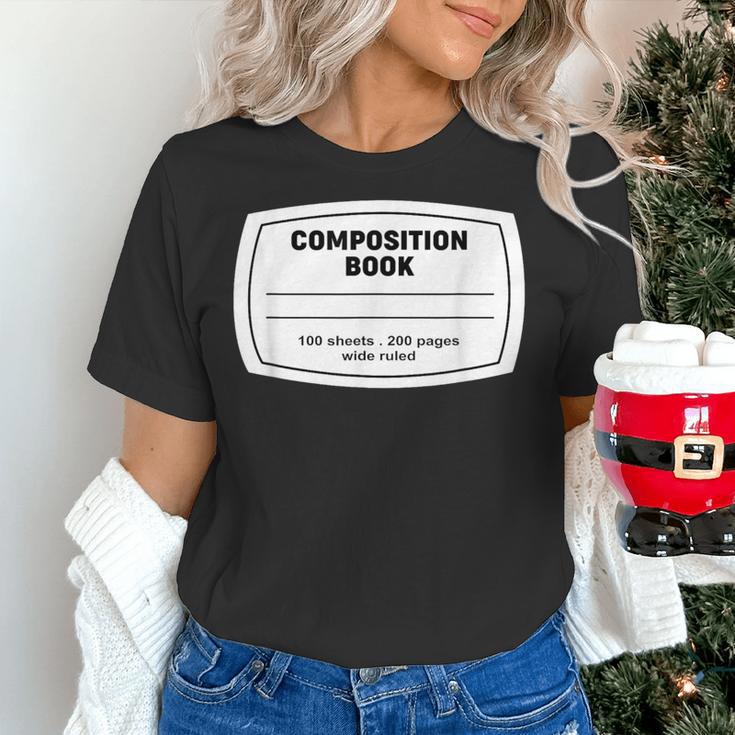 Composition Notebook Halloween Costume Teacher Student Women's T-Shirt, gift for family, gift for coworker