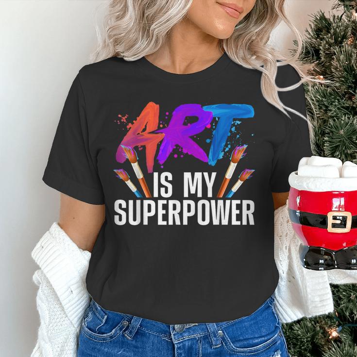 Cool Art For Men Women Art Teacher Artist Painter Superpower Women's T-Shirt, gift for family, gift for coworker Cool Art For Men Women Art Teacher Artist Painter Superpower Women's T-Shirt, gift for family, gift for coworker
