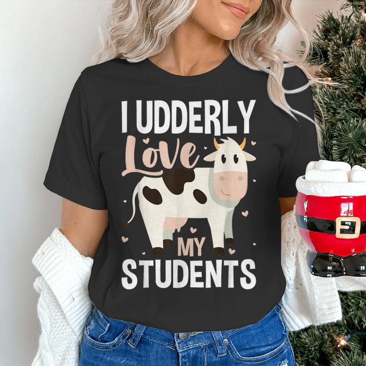 Cow Teacher Lover Women's T-Shirt, gift for family, gift for coworker