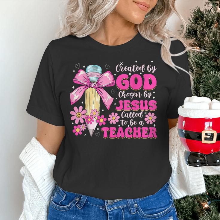 Created By God Called To Teacher Jesus Christian Teacher Women's T-Shirt, gift for family, gift for coworker
