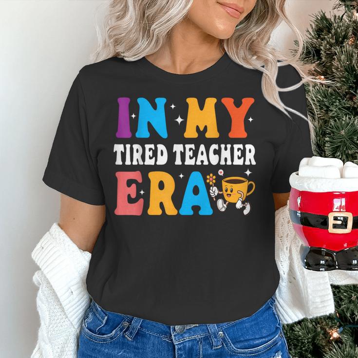 Cute Coffee Glass Face Happy Day In My Tired Teacher ERA For Men Women Women's T-Shirt, gift for family, gift for coworker Cute Coffee Glass Face Happy Day In My Tired Teacher ERA For Men Women Women's T-Shirt, gift for family, gift for coworker