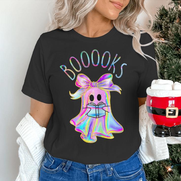 Cute Ghost Book Reading Halloween Teacher Top Girls Women Women's T-Shirt, gift for family, gift for coworker Cute Ghost Book Reading Halloween Teacher Top Girls Women Women's T-Shirt, gift for family, gift for coworker